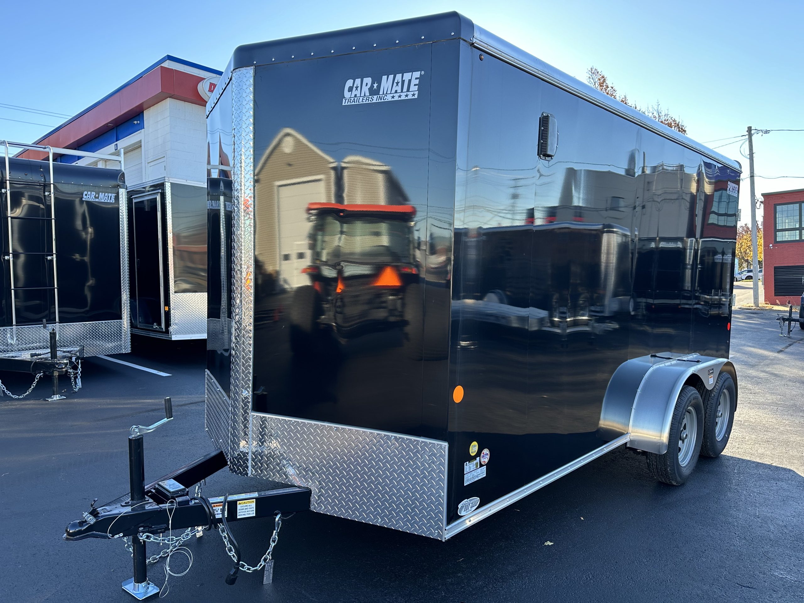 Enclosed Cargo Trailer 7'x14' BLACK RAMP Car Mate V-Sport