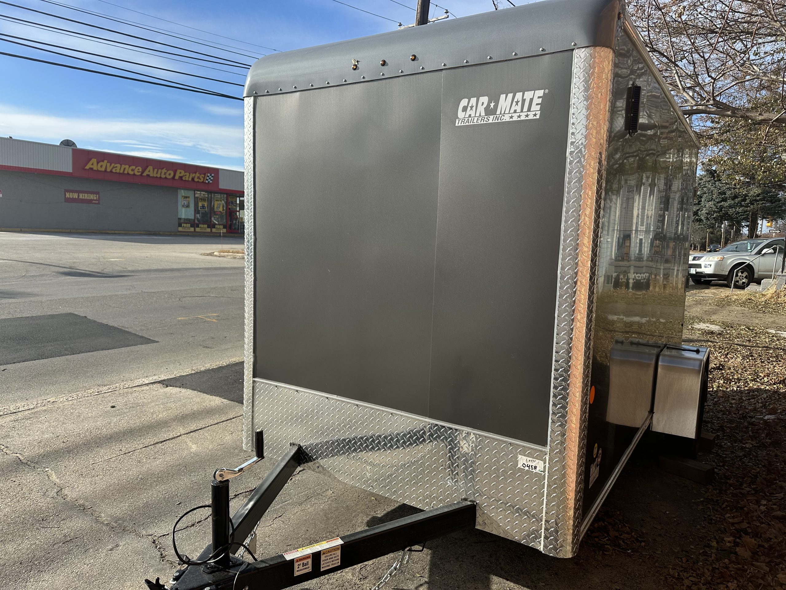 Enclosed Cargo Trailer 6'x12' Charcoal RAMP Car Mate Custom Cargo