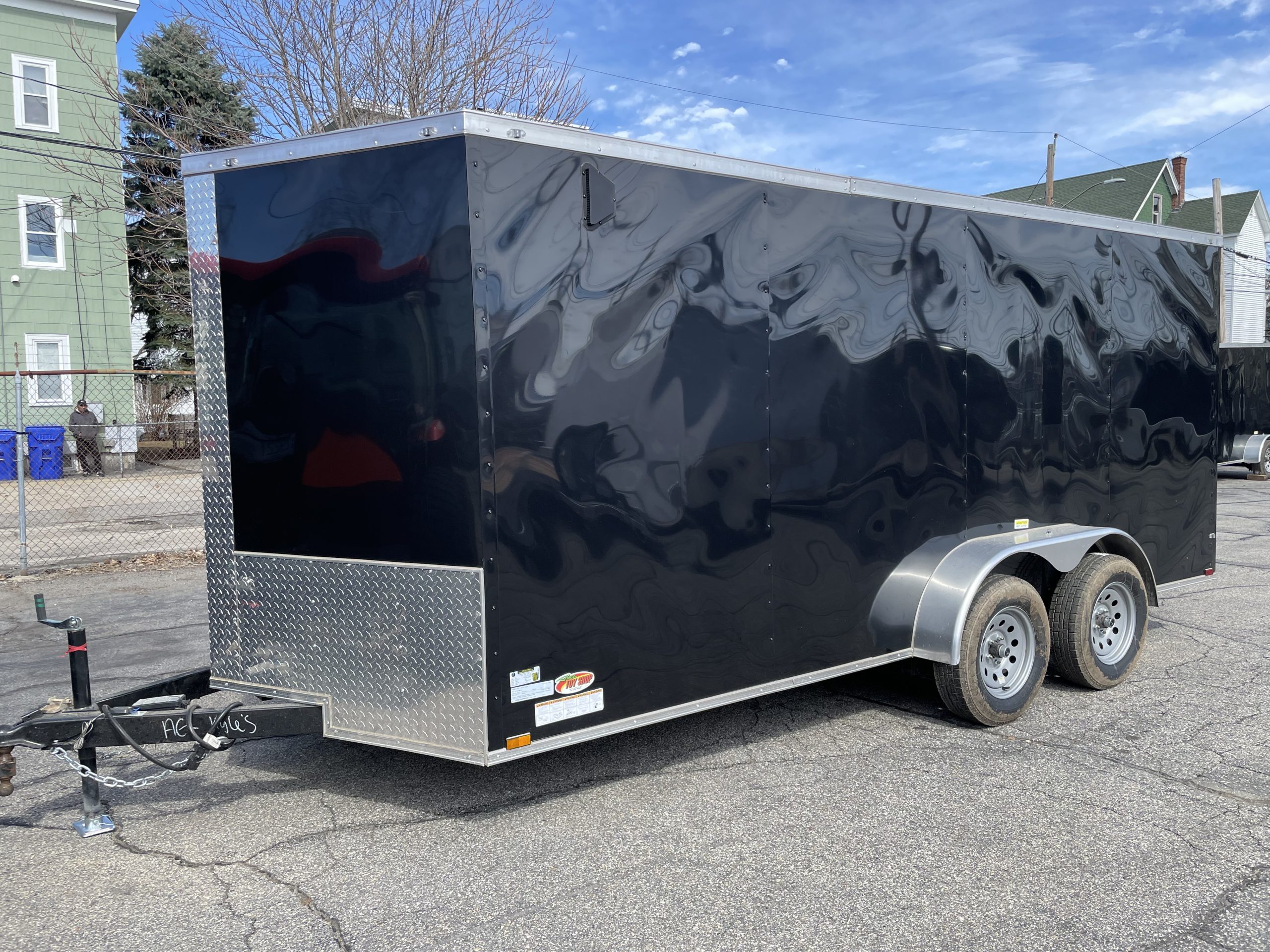 Best Enclosed Trailer 7'x16' BLACK RAMP Dual Axle