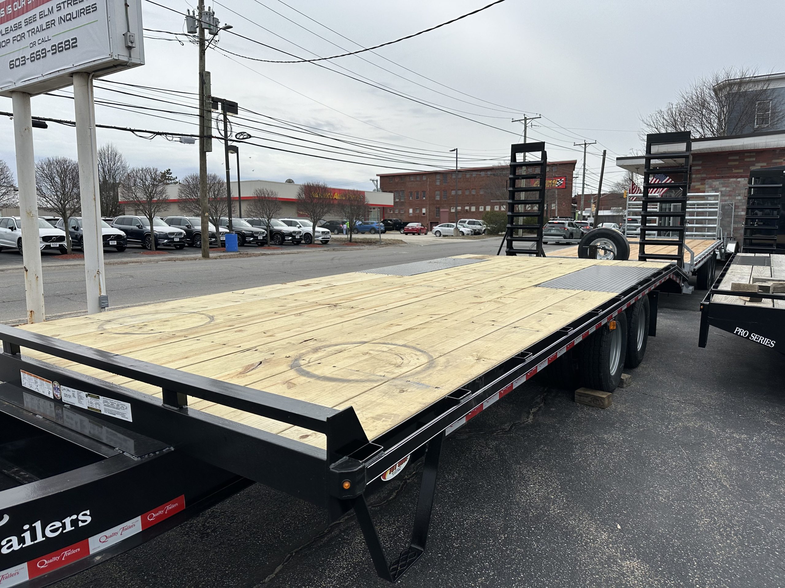 Quality Deck Over Trailer 101"x23' 22k Black with Ramps 10" Frame