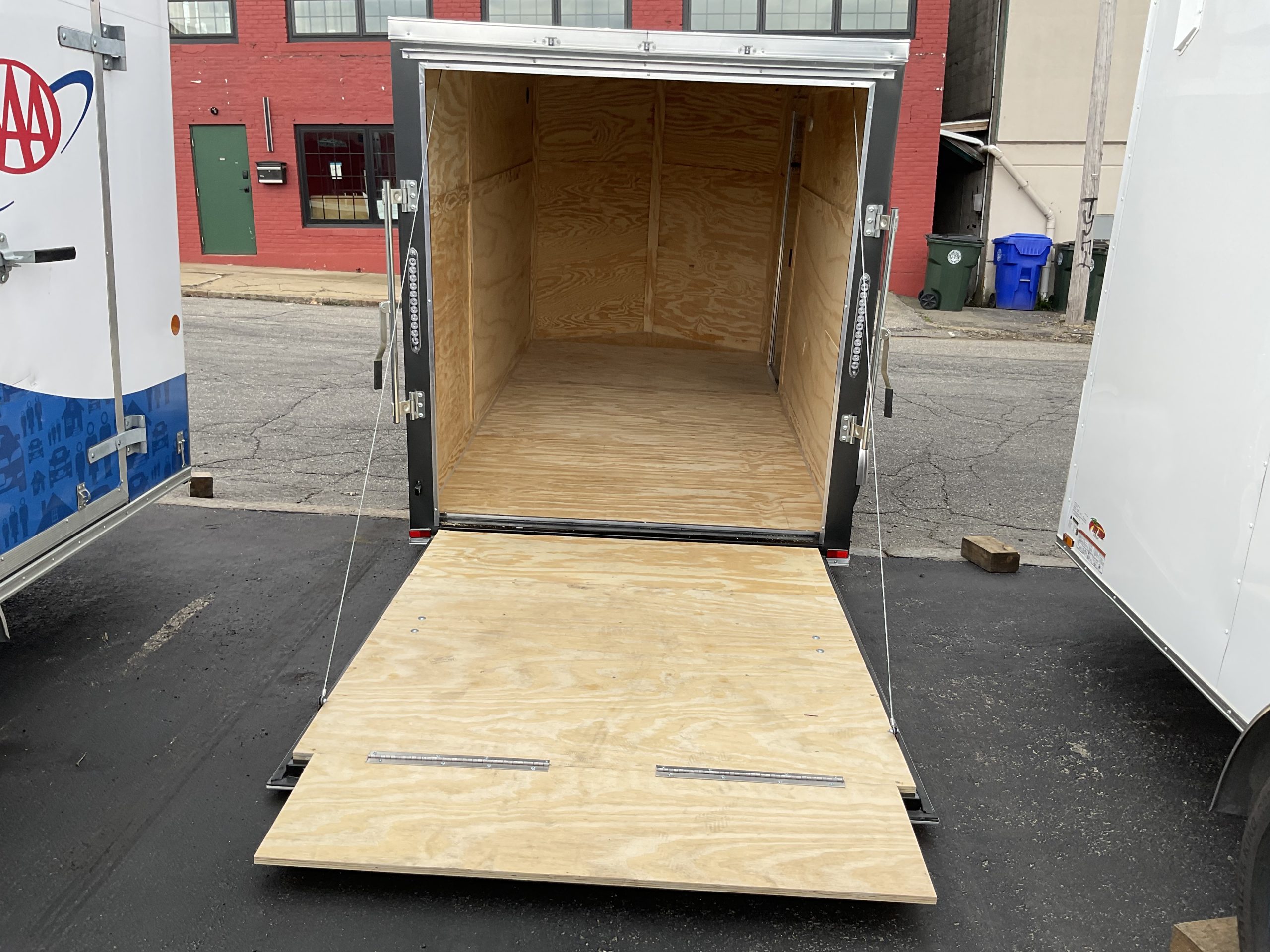 Best Enclosed Trailer 6'x12' Charcoal RAMP Single Axle