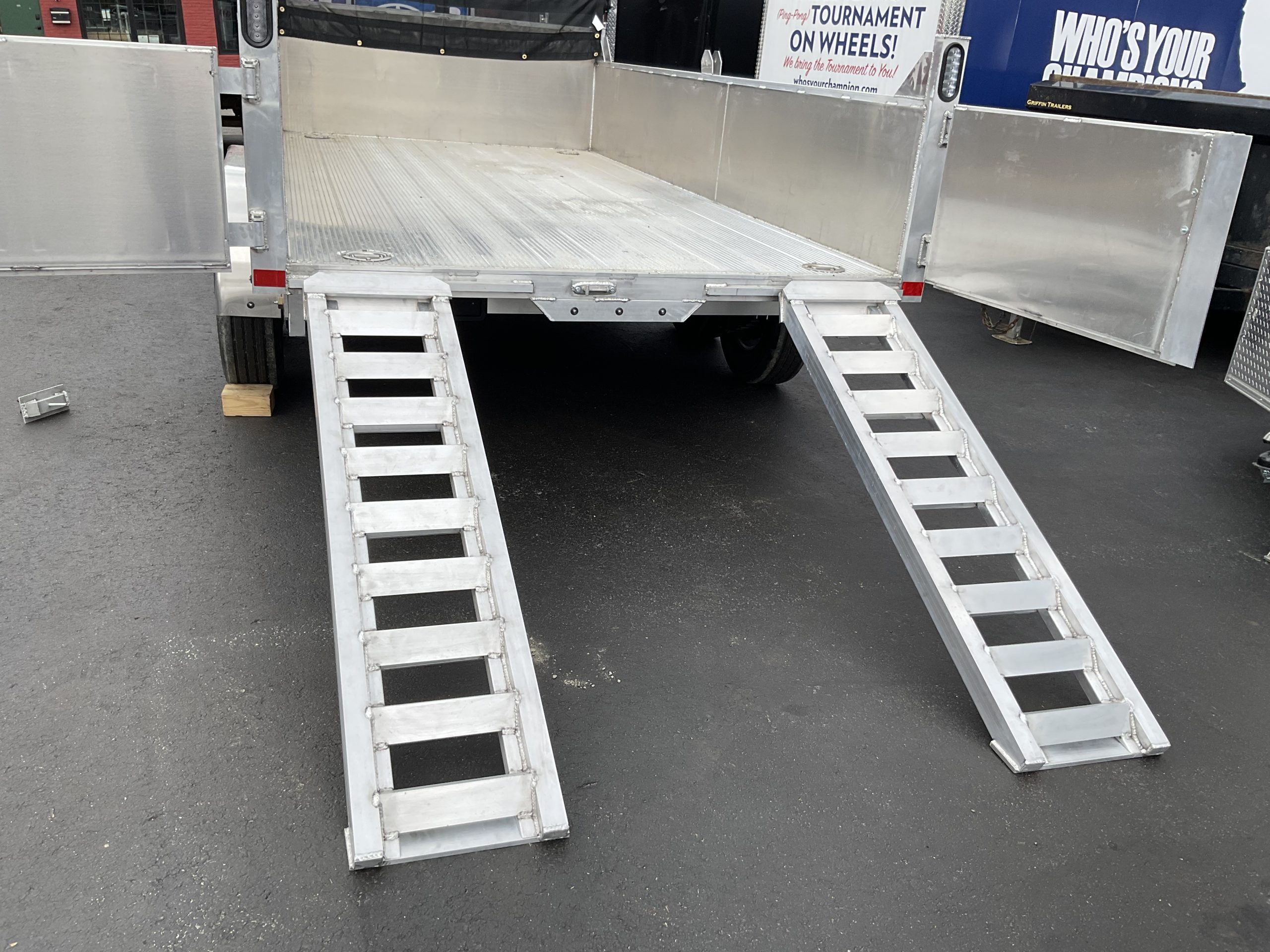 Dump Trailer 7'x14' Aluminum High Country - Telescopic Cylinder - Ramps - High Side-14k Gvwr