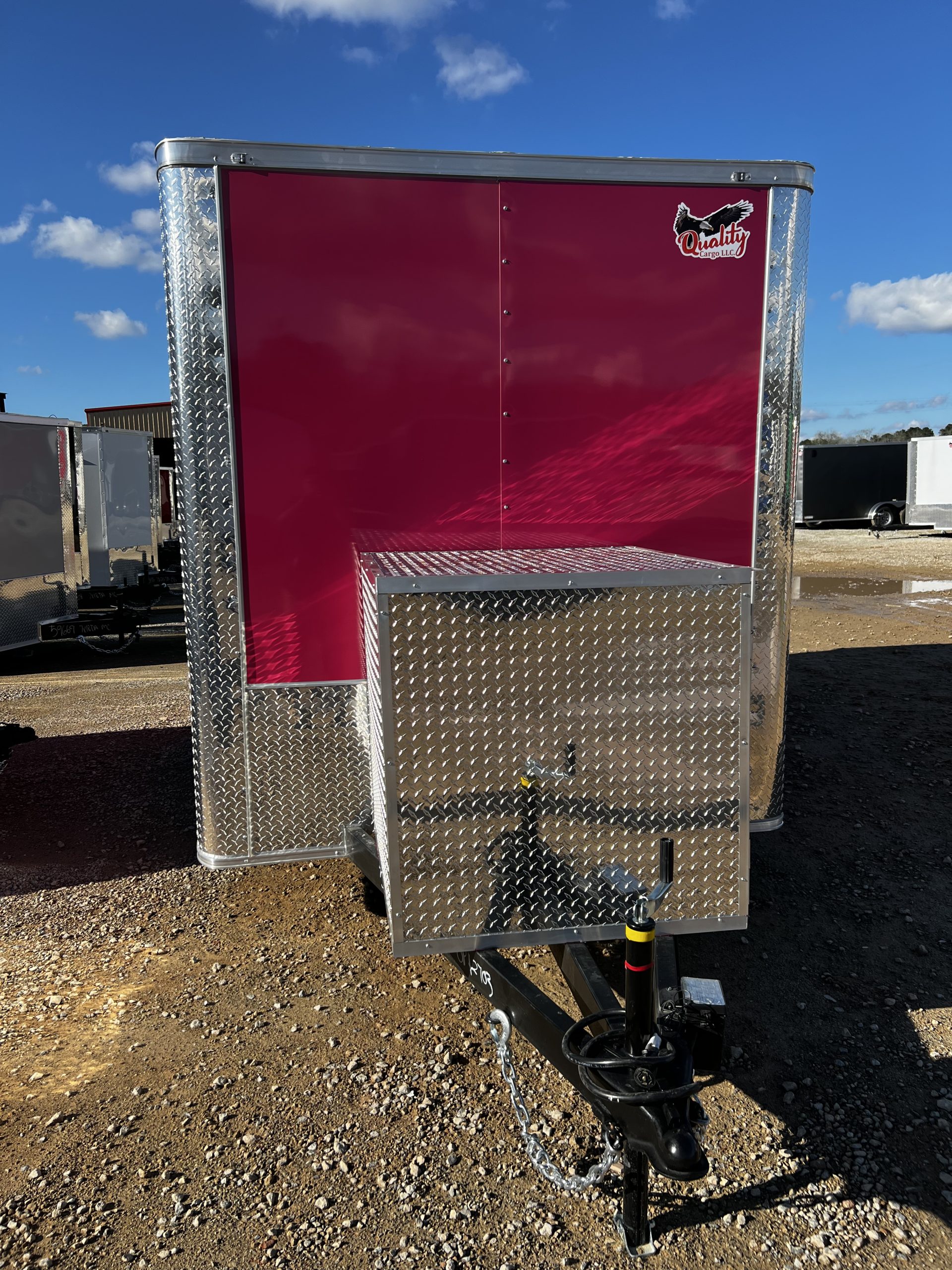 Panther Cargo Trailer 7'x12' Pink Custom Dog Grooming Trailer