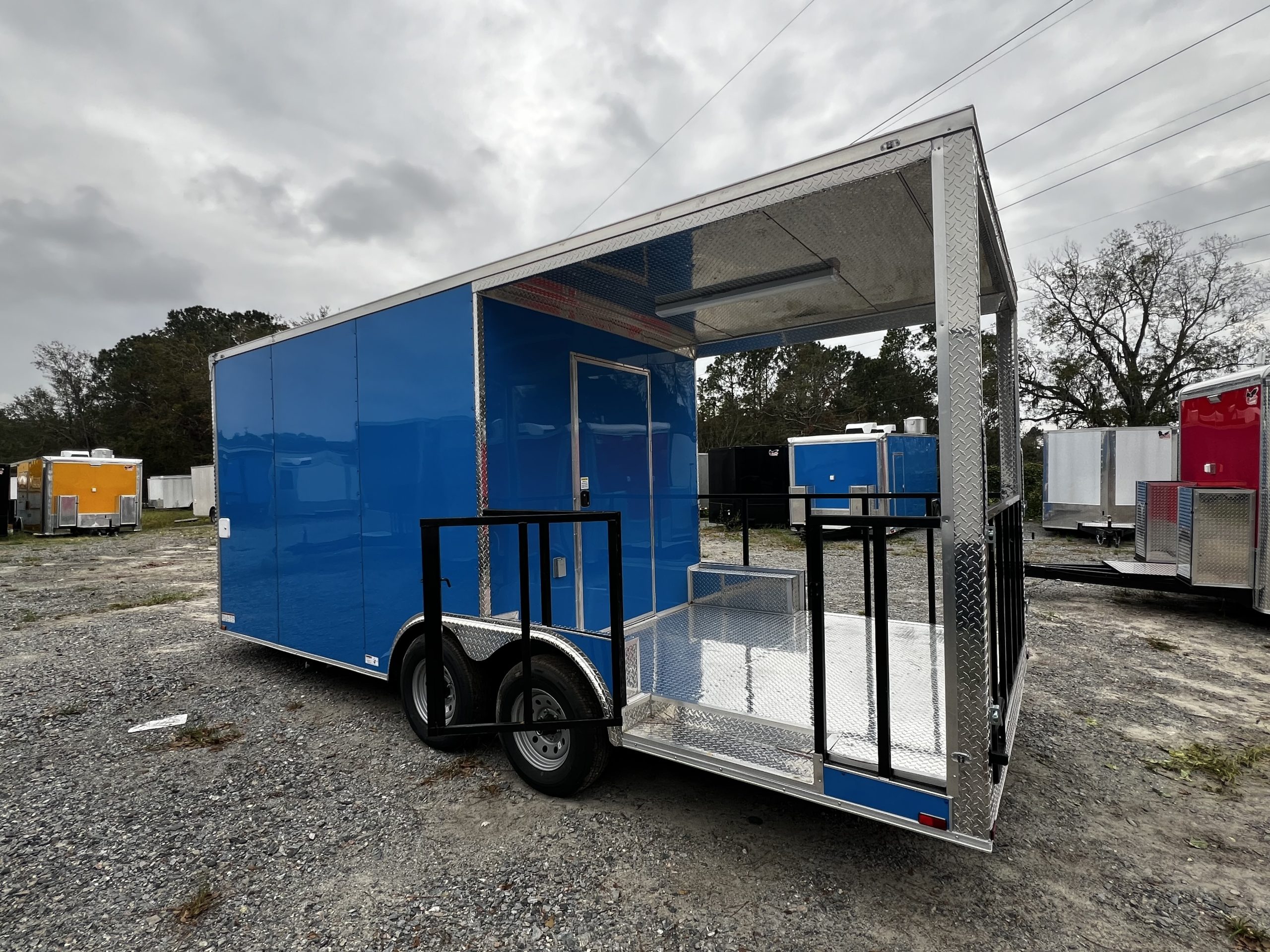 Panther Cargo 8.5'x20' Peidmont Blue Concession Trailer