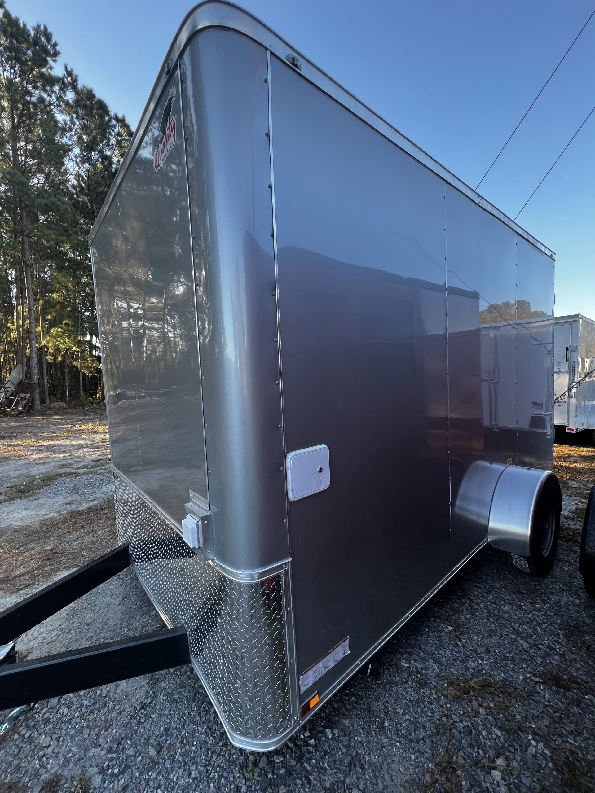 Panther Cargo Trailer 7'x12' Silver Concession Trailer