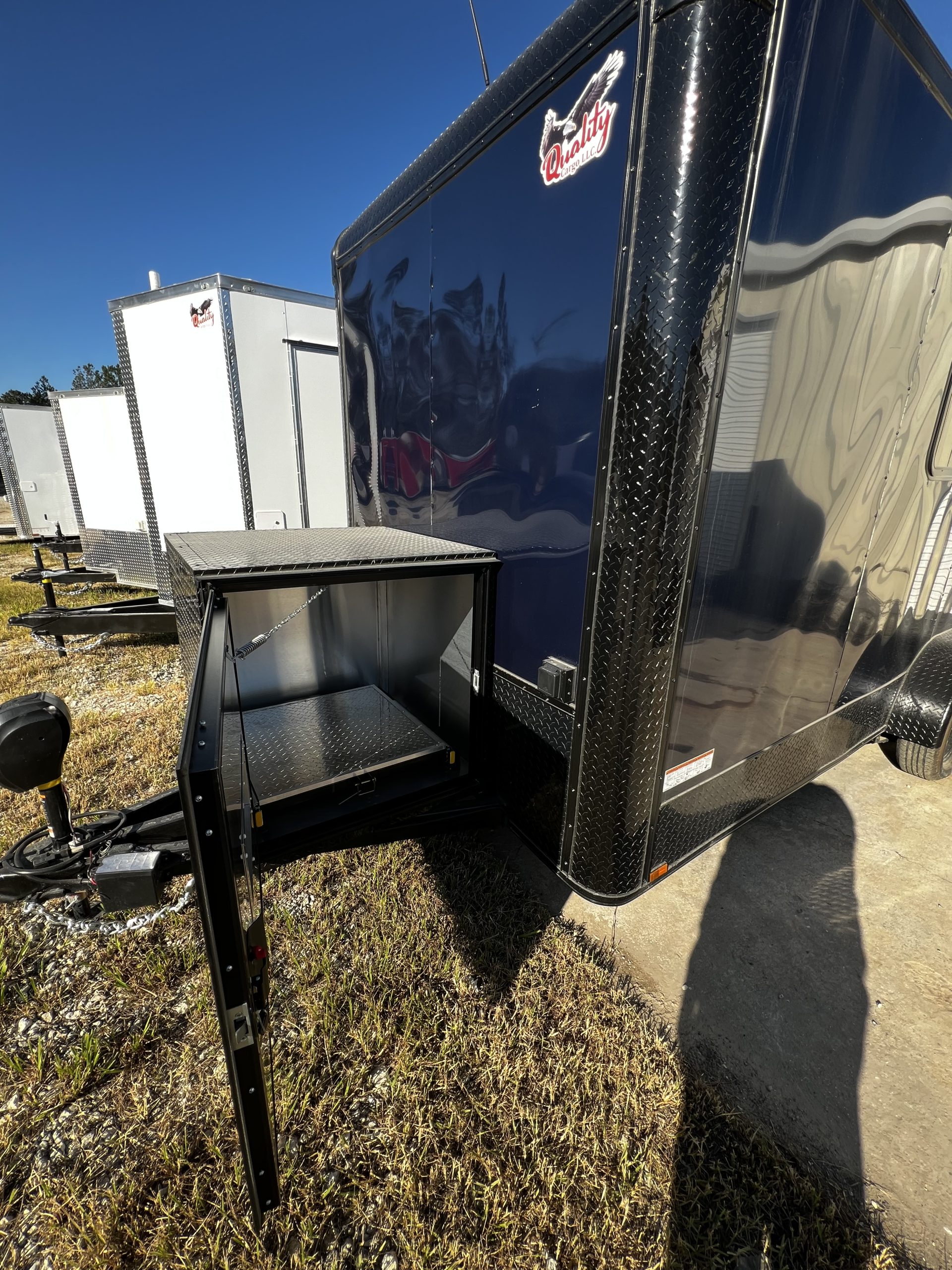 Panther Cargo Trailer 7'x16' Indigo Blue Dog Grooming Trailer