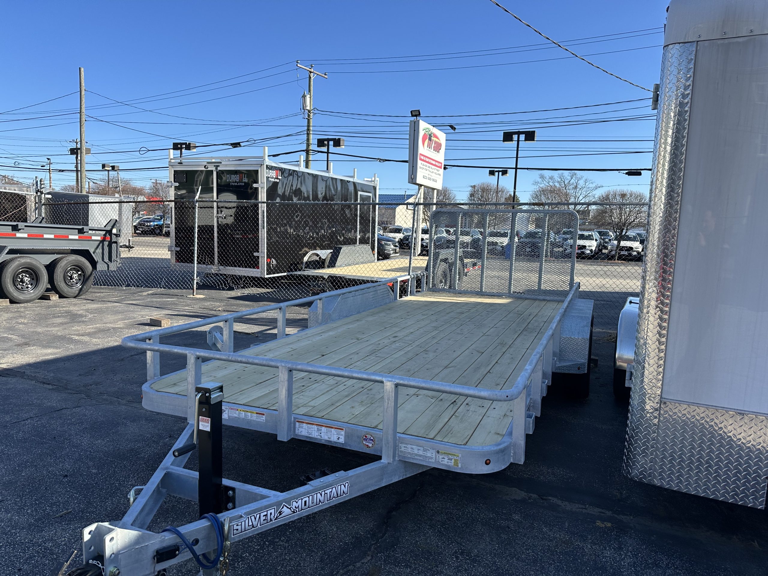 Galvanized Utility Landscape Trailer 83"x18' 7k Gvwr Silver Mountain Ramp