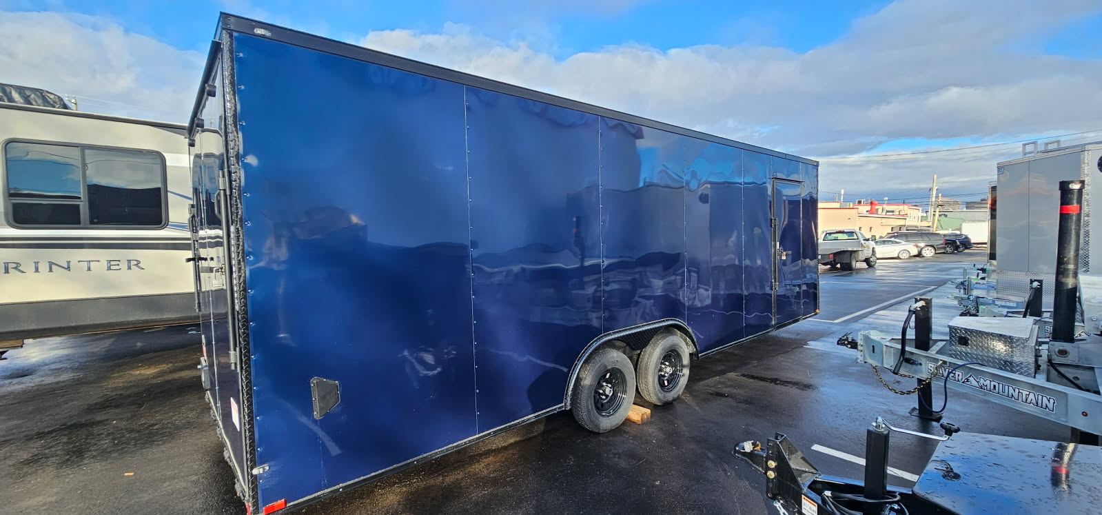 Panther Cargo 8.5'x24' Car Trailer 7k Ramp Door Indigo Blue