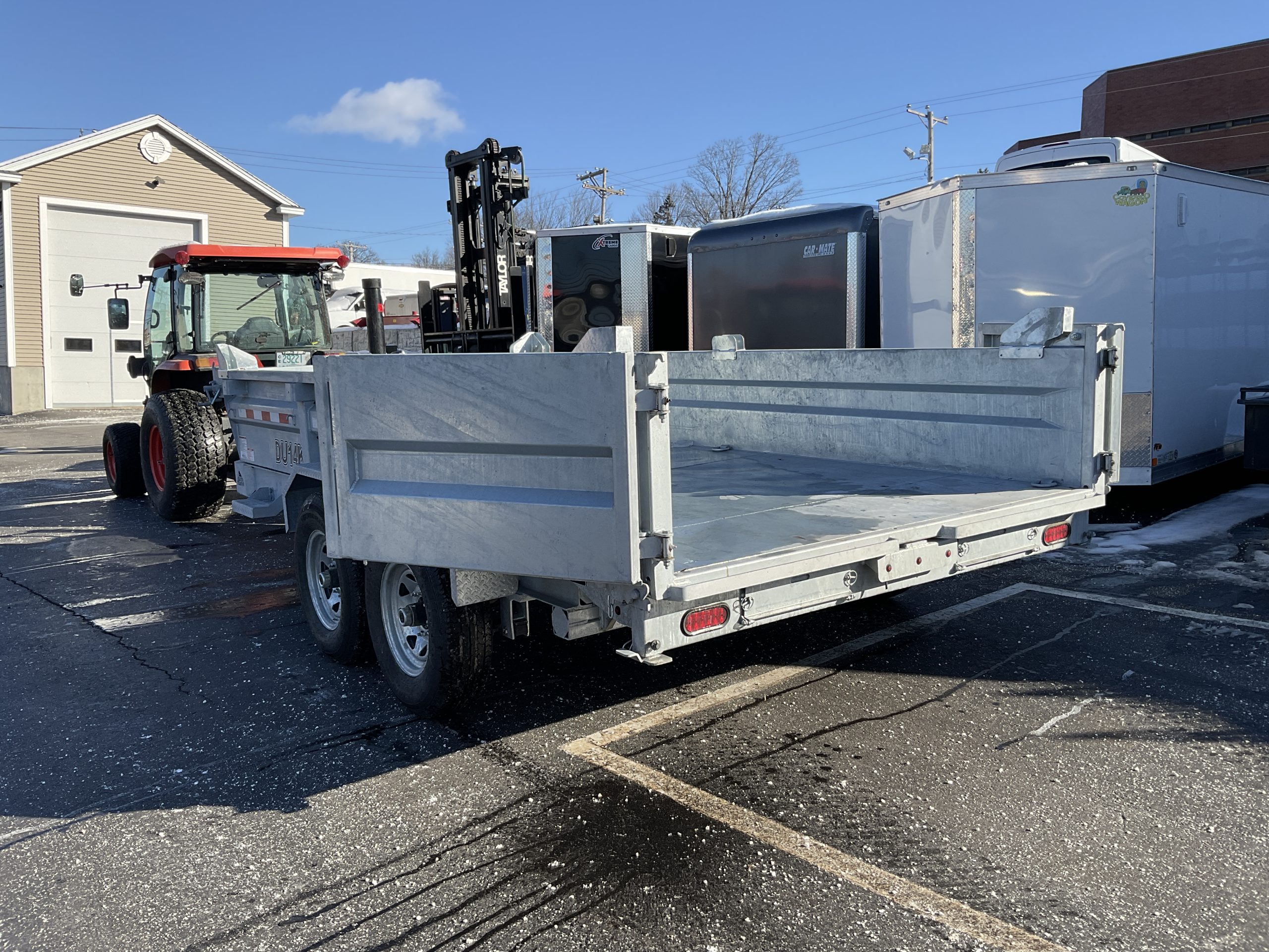 83"x16' Silver Mountain Galvanized Dump Trailer 14k GVWR with Slide-Out Ramp