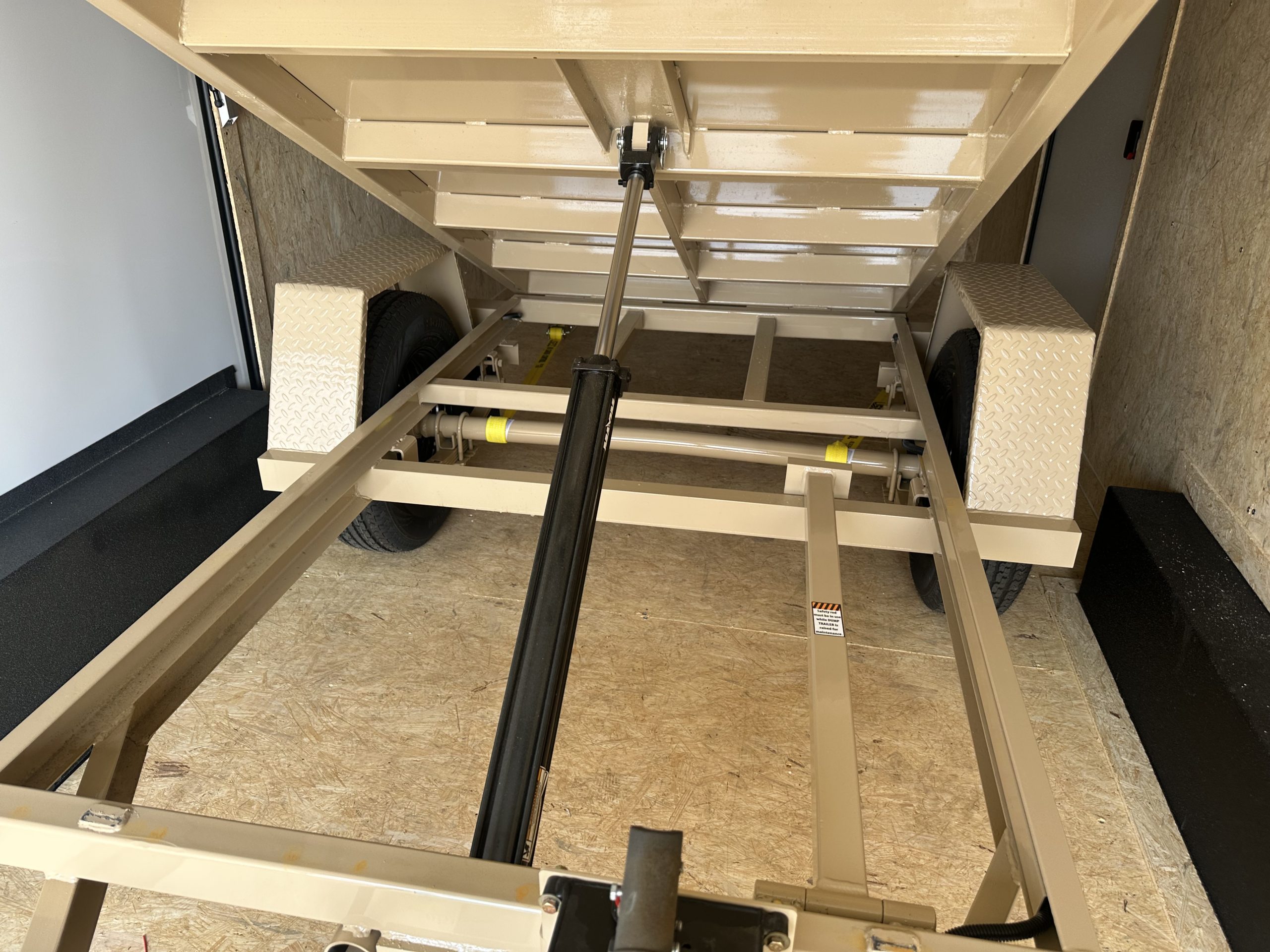 Dump Trailer 4'x8' Tan Covered Wagon - 2990 GVWR