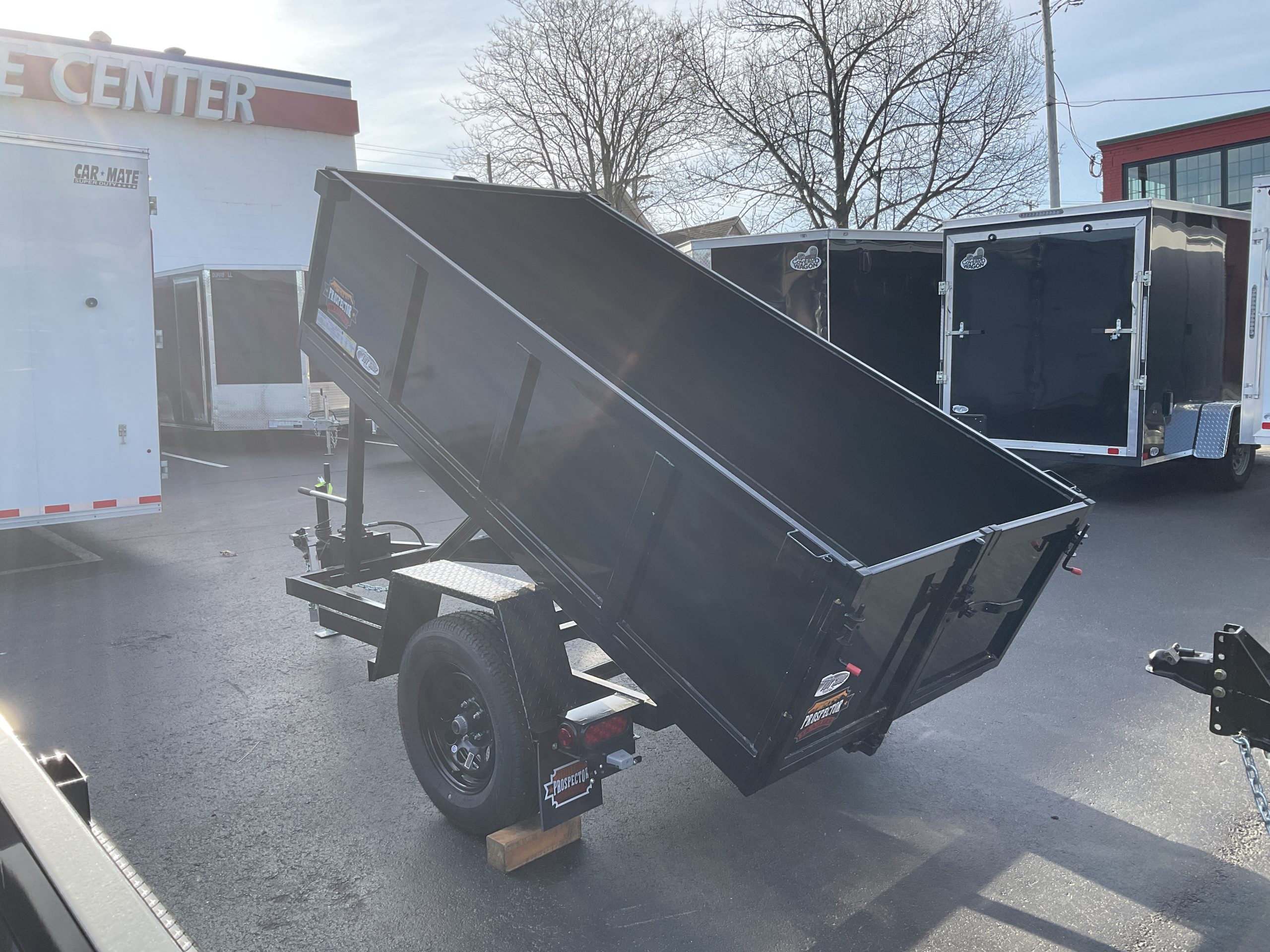 Dump Trailer 4'x8' Black Covered Wagon - 2990 GVWR