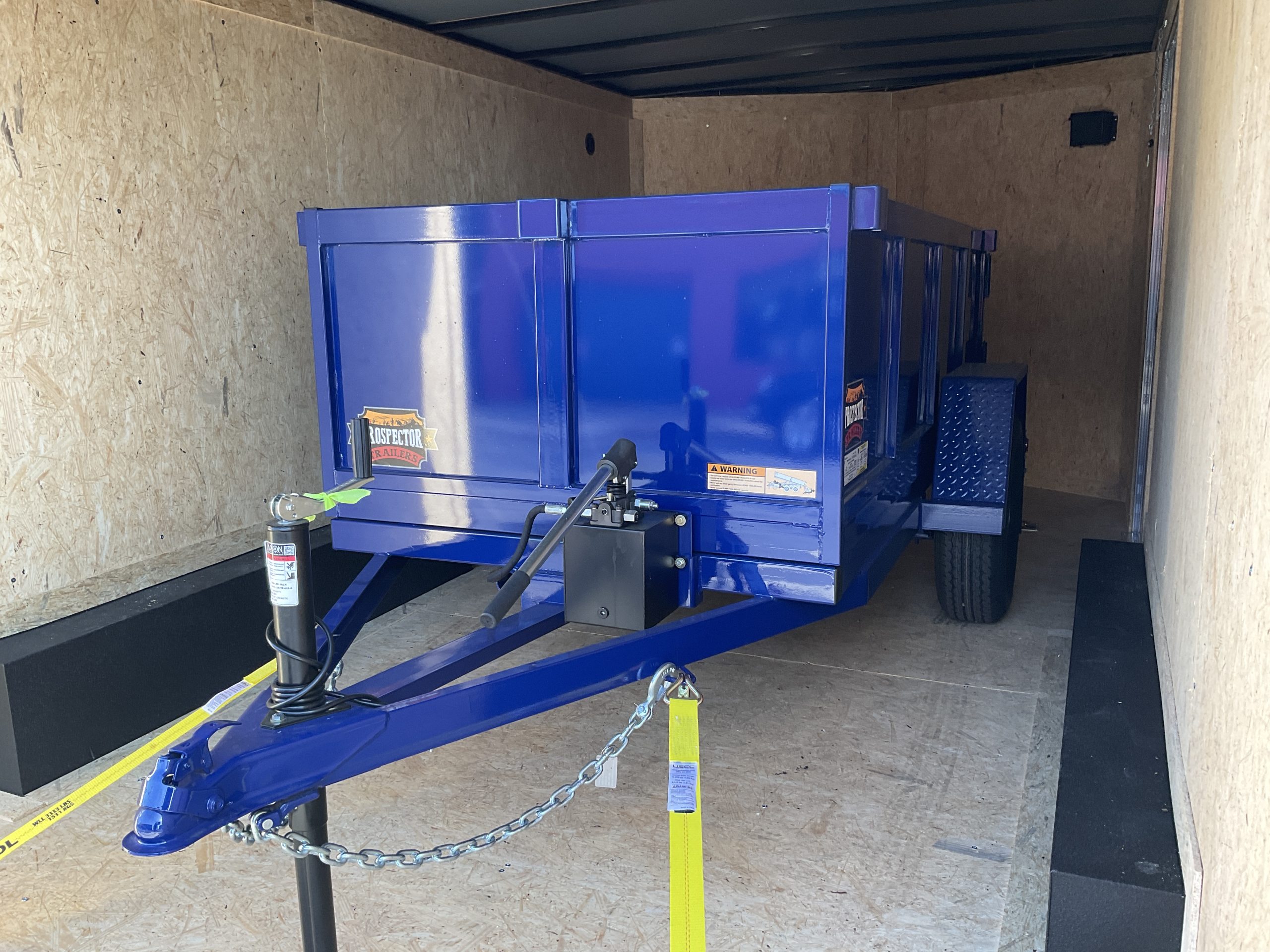 Dump Trailer 4'x8' Blue Covered Wagon - 2990 GVWR