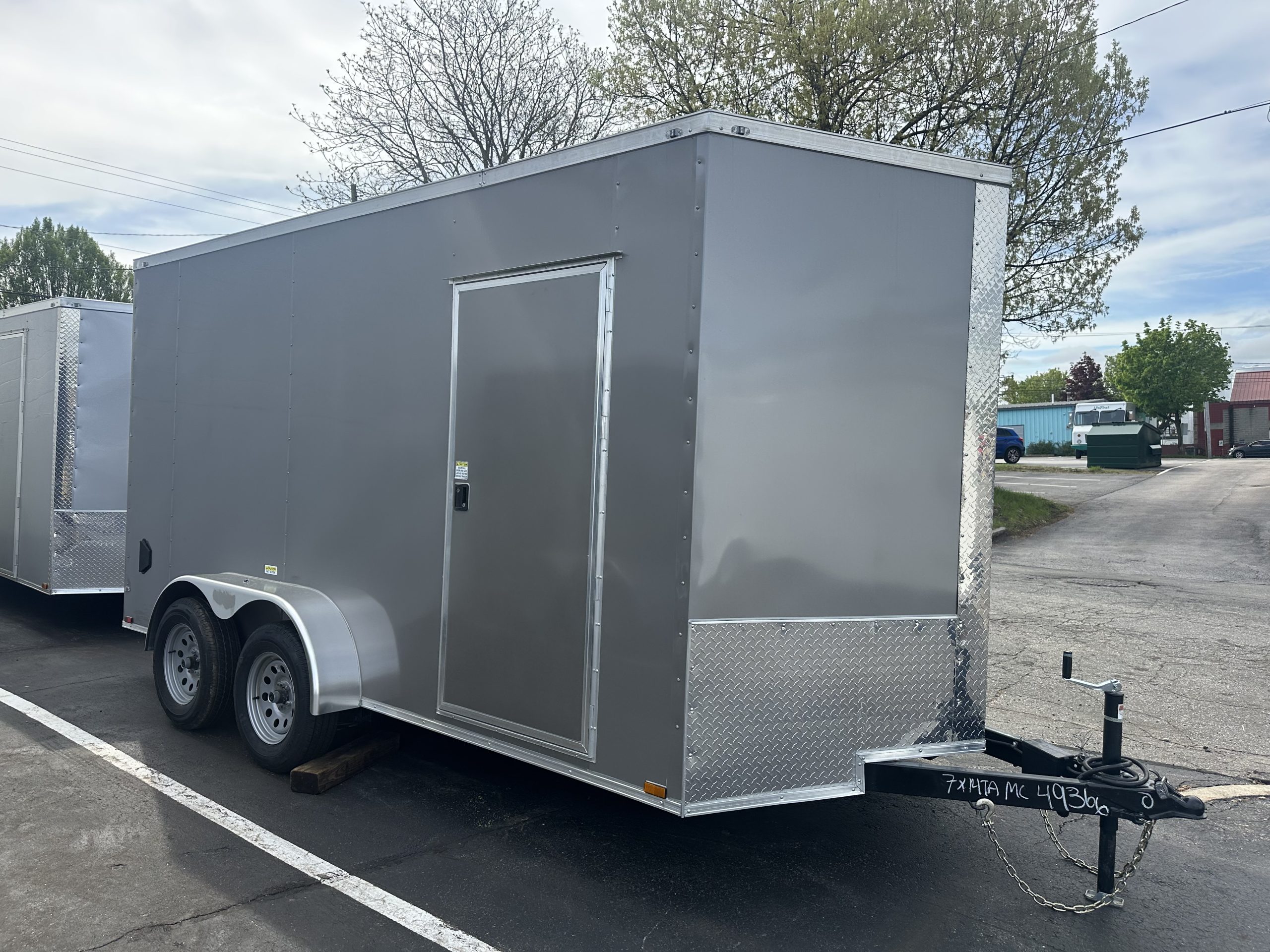 Panther Cargo 7'x14' Pewter Ramp Door Dual Axle 7' Interior Height
